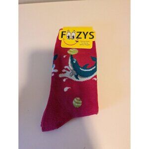 1 Pair of Foozy Socks Dolphin Ball Pink
